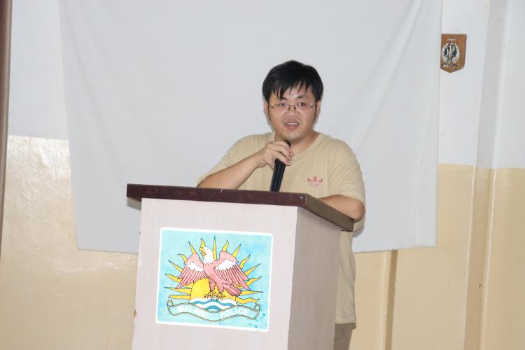 Sponsor giving a speech